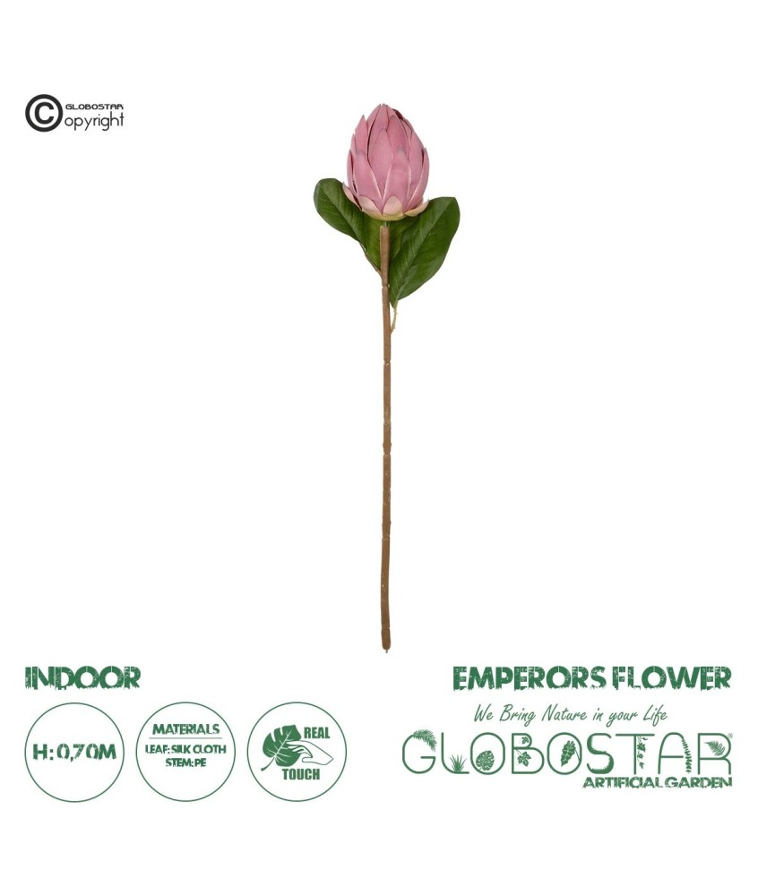 GloboStar® Artificial Garden PINK EMPERORS FLOWER BRANCH 21388 Τεχνητό Διακοσμητικό Κλαδί Emperors Flower Ροζ Y70cm